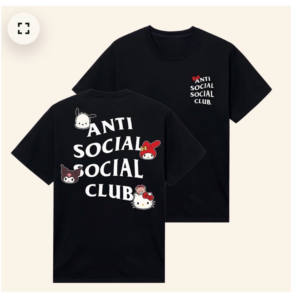 Anti social social club x hello kitty faces tee. Sealed. NWT. Men’s size L